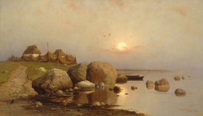 En fiskeby, 1892 av Juli Julievich Klever