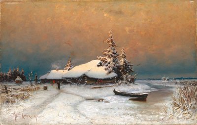 Vintersolnedgång, 1887 av Juli Julievich Klever