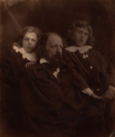 Alfred Tennyson med sina söner,1865 (foto) av Julia Margaret Cameron