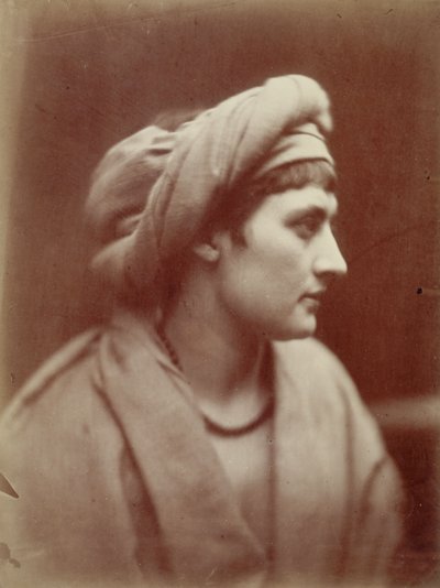 Porträtt av en kvinna med turban av Julia Margaret Cameron