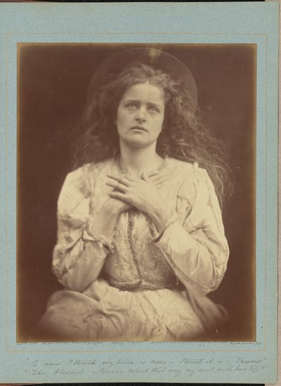 "Så nu tror jag att min tid är nära - jag litar på att den är det - jag vet att den välsignade Musiken gick den väg min själ måste gå" av Julia Margaret Cameron