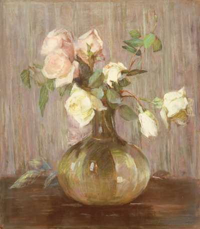 En vas med rosor, ca 1880-talet av Julian Alden Weir