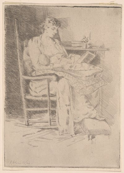 Mor och barn, nr 2 av Julian Alden Weir