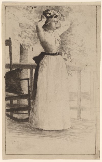 Porträtt av fröken Hoe av Julian Alden Weir