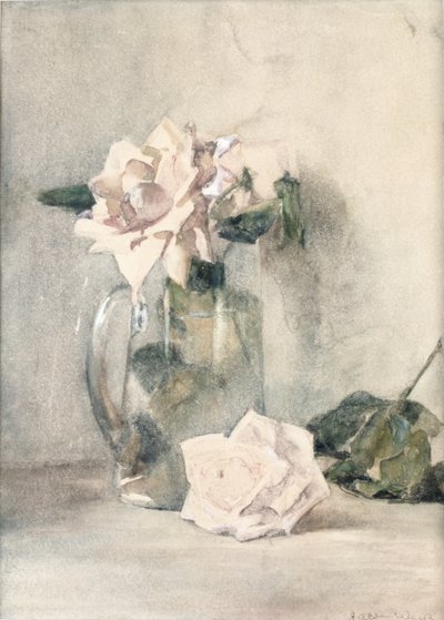 Study of Roses (wc på papper) av Julian Alden Weir
