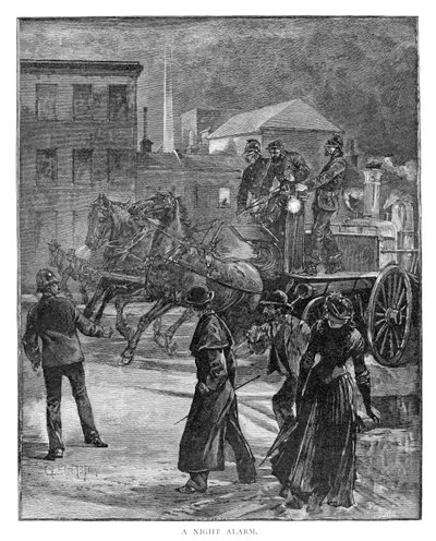 Ett nattlarm, 1886. av Julian Ashton