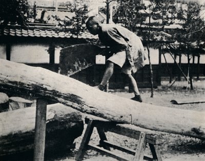 Sågning och hyvling görs med drag istället för drivande rörelse, c1900, 1921 av Julian Leonard Street
