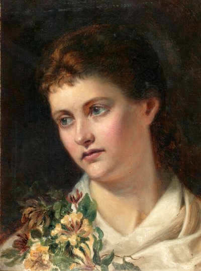 Tankar om framtiden (olja på duk) av Juliana Charlotte Shepherd