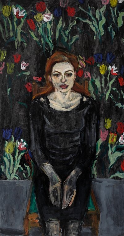 Spring Portrait, (akryl och olja på duk) av Julie Held