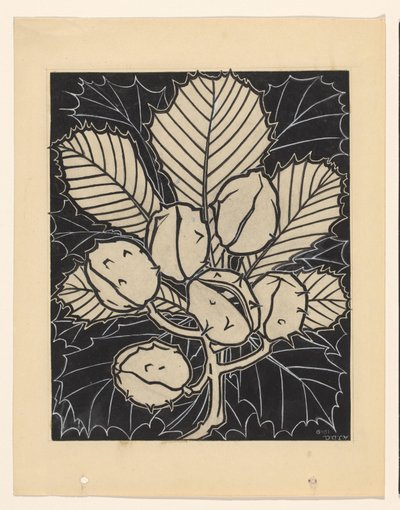 Kastanjblad med frukter av Julie de Graag (signed by artist)