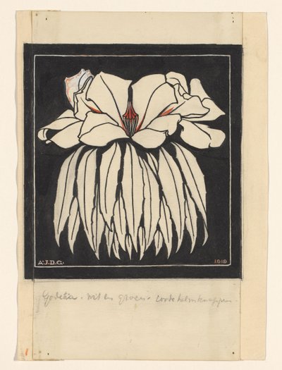 Godetia av Julie de Graag (signed by artist)
