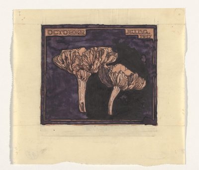 svamp oktober (titel på objekt) av Julie de Graag (signed by artist)