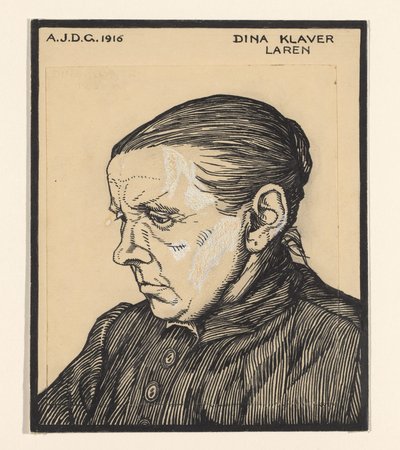 Porträtt av Dina Klaver Dina Klaver Laren (titel på objekt) av Julie de Graag (signed by artist)