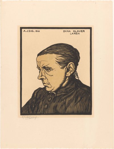 Porträtt av Dina Klaver av Julie de Graag (signed by artist)