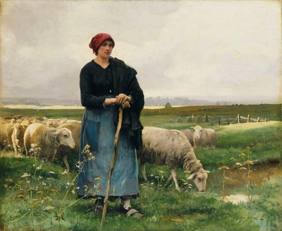 En herdinna med sin flock, av Julien Dupre