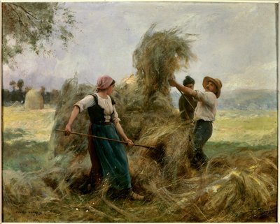 Höet. Målning av Julien Dupre (1851-1910) av Julien Dupre
