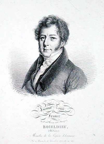 Francois Adrien Boieldieu (1775-1834) 1828 (litho) av Julien Leopold (after) Boilly