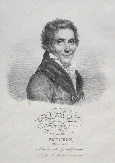Pierre Paul Prudhon, 1820. av Julien Leopold Boilly