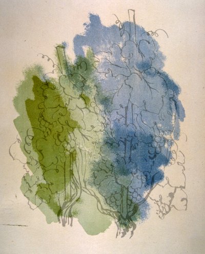 Humoristisk vinillustration 1946. Illustration av Julien Pavil av Julien Pavil