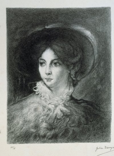 Porträtt av George Sand. av Julien Tinayre