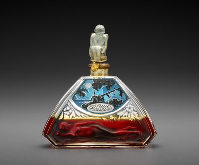 Nuit Fleurie, flaska designad ca 1920, tillverkad ca 1930 (glas, vax och tråd) av Julien Viard