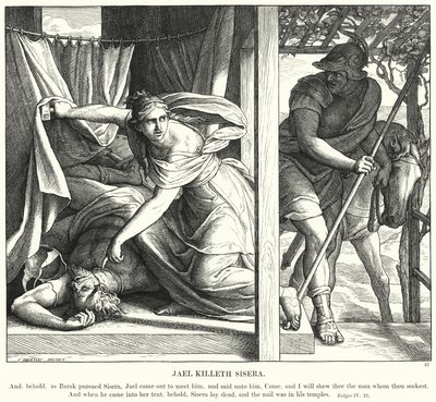 Jael Killeth Sisera (gravyr) av Julius (after) Schnorr von Carolsfeld
