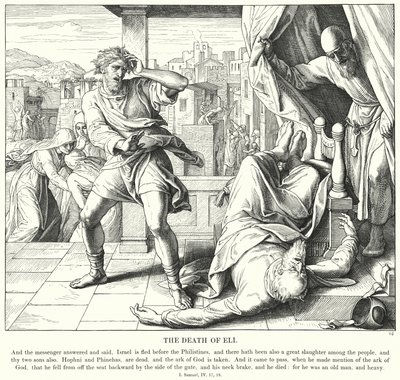 Elis död (gravyr) av Julius (after) Schnorr von Carolsfeld