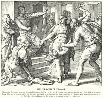 Salomos dom (gravyr) av Julius (after) Schnorr von Carolsfeld