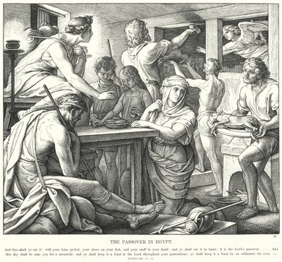 Påsken i Egypten (gravyr) av Julius (after) Schnorr von Carolsfeld