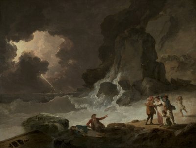 En storm bakom Isle of Wight, 1790-talet av Julius Caesar Ibbetson