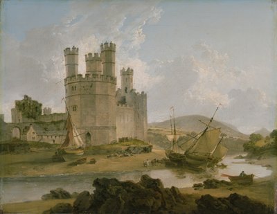 Caernarvon slott av Julius Caesar Ibbetson