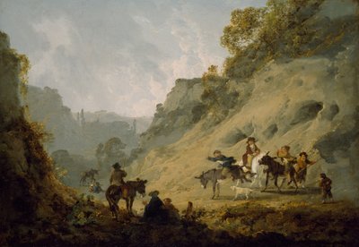 Zigenare med en röv, 1792. av Julius Caesar Ibbetson