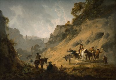 Zigenare med en röv, 1792 av Julius Caesar Ibbetson
