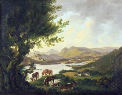 Lake Windemere (olja på duk) av Julius Caesar Ibbetson
