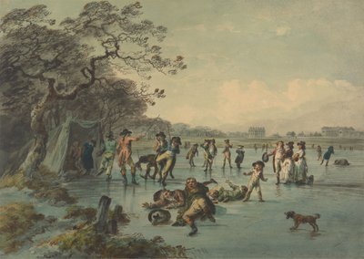 Skridskoåkning i Hyde Park av Julius Caesar Ibbetson