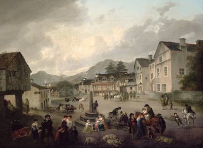 Market Place i Ambleside av Julius Caesar Ibbetson