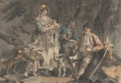 Vedhuggare och hans familj av Julius Caesar Ibbetson