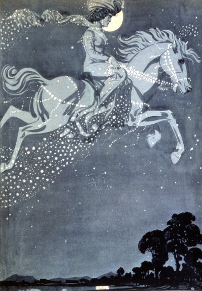 Nattvandraren, slutet av 1800-talet (illustration) av Julius Diez
