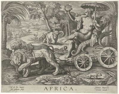 Afrika Afrika (titel på objekt) De fyra kontinenterna (serietitel) av Julius Goltzius