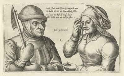 Farväl till en soldat Ordlekar om förhållandet mellan man och kvinna (serietitel) av Julius Goltzius