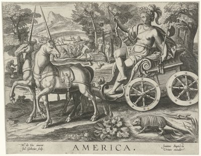 Amerika Amerika (titel på objekt) De fyra kontinenterna (serietitel) av Julius Goltzius