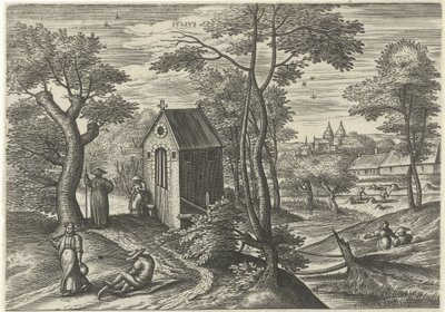 juli Ivlivs (titel på objekt) De tolv månaderna (serietitel) av Julius Goltzius