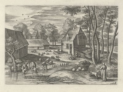 juni Ivnivs (titel på objekt) De tolv månaderna (serietitel) av Julius Goltzius
