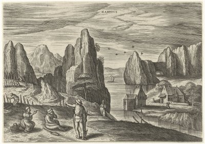 Mars Martivs (titel på objekt) De tolv månaderna (serietitel) av Julius Goltzius