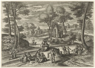 Maj Maivs (titel på objekt) De tolv månaderna (serietitel) av Julius Goltzius