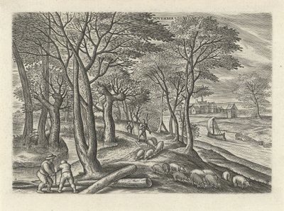 november (titel på objekt) De tolv månaderna (serietitel) av Julius Goltzius