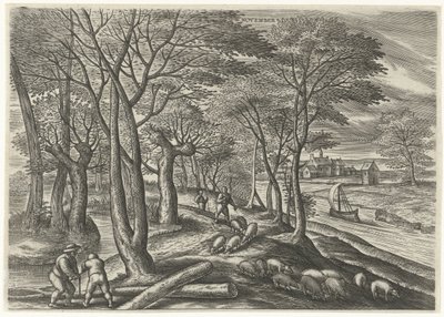 november (titel på objekt) De tolv månaderna (serietitel) av Julius Goltzius