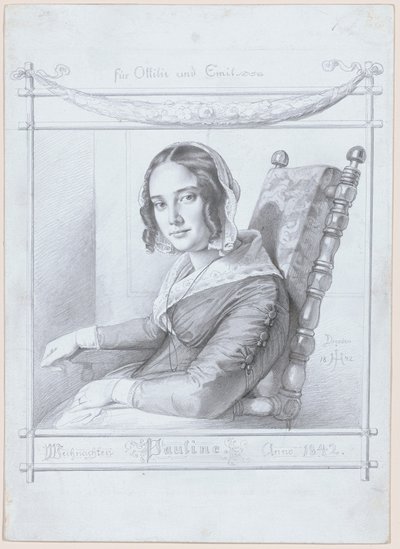 Pauline, konstnärens fru av Julius Hubner