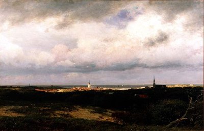 En kustutsikt nära Haag av Julius Jacobus de Sande Bakhuizen