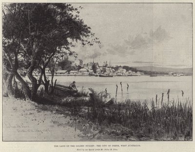 The Land of the Golden Nugget, staden Perth, västra Australien av Julius Mandes Price